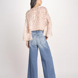 camicia manica lunga con rouches KBL0138 TE0267 kristina ti 