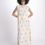 top con ricamo fiorellini e nervature SOFIA LVSSS2026208 BEIGE lug von siga 