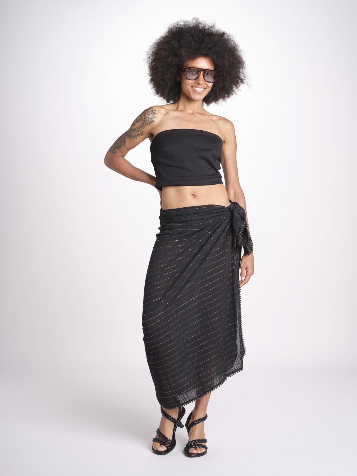 pareo in lurex gessato NORA BLACK christianzen 