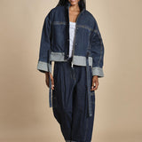 denim over CURVEDWIDE LEG  515324LID D402 DARK INDIGO phillip lim 