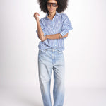 camicia stampa spina VT6248 BLUE zen ethic 