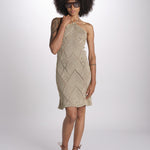 abito lungo in crochet 2610 GOLD nima 