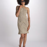 abito lungo in crochet 2610 GOLD nima 