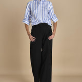 camicia girocollo a righe con bandana G0315249 R1D1 n21 