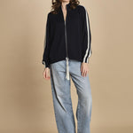 maglia bande con zip ANGIX NAVY bellerose 