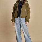 giubbotto in nyloncon interno pelo HERNA MILITARY bellerose 