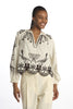 KINGSLEY flower embroidery shirt