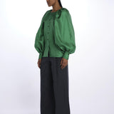 Camicia manica bottoni E20FT09 EMERALDGREEN martin grant 
