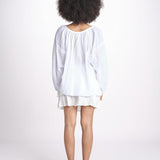 camicia voille nervature ALEXANBLATU BLANC laraethnics 