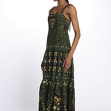 Abito FLOWERS ARCH lounguette stampa fiori 337582 BLACK farm rio 