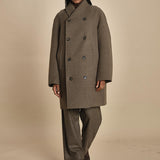 cappotto doppiopetto panno CROSS MINK sofie d'hoore 