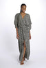 ANTOINETTE empire dress with leaf print