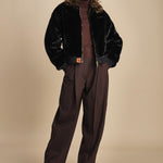 bomber in ecopelliccia BWSEWARDF5 BLACK bombers original 