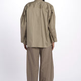 Camicia over con pieghe DARIA SHIRT TAUPE jejia 