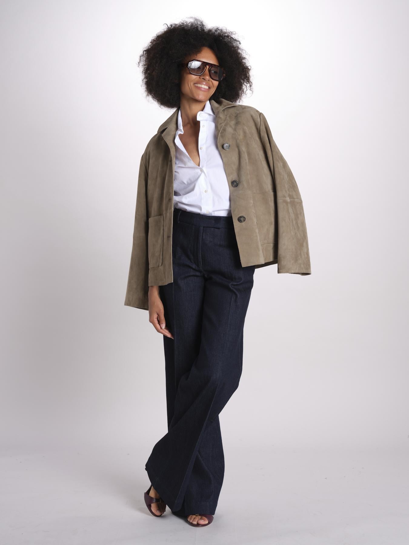 pantalone dritto in cotone MELODY 684 17015 quelledue 
