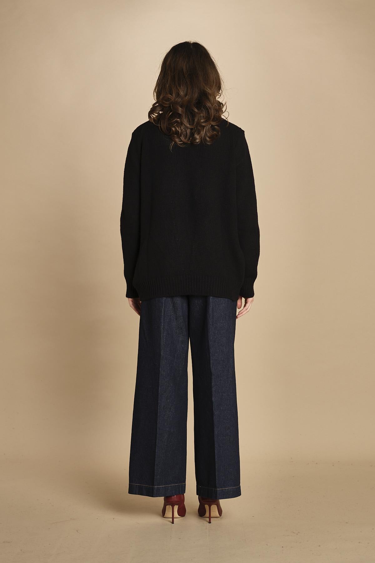 Cardigan ovetto D2200518 NERO milaura 