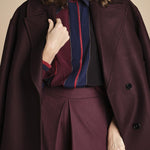 camicia con collo a pannelli BL_3261T BURGUNDY bodice 