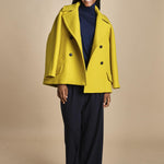 pantalone con pinces in lana NINA PLEAT CA1398 NAVY berwich 
