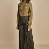 pantalone over con nervature in gabardine ORIANA 540339 44 quelledue 