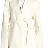 Blazer senza revere 142504 IVORY lvir 