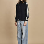 maglia bande con zip ANGIX NAVY bellerose 