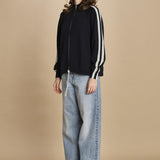 maglia bande con zip ANGIX NAVY bellerose 