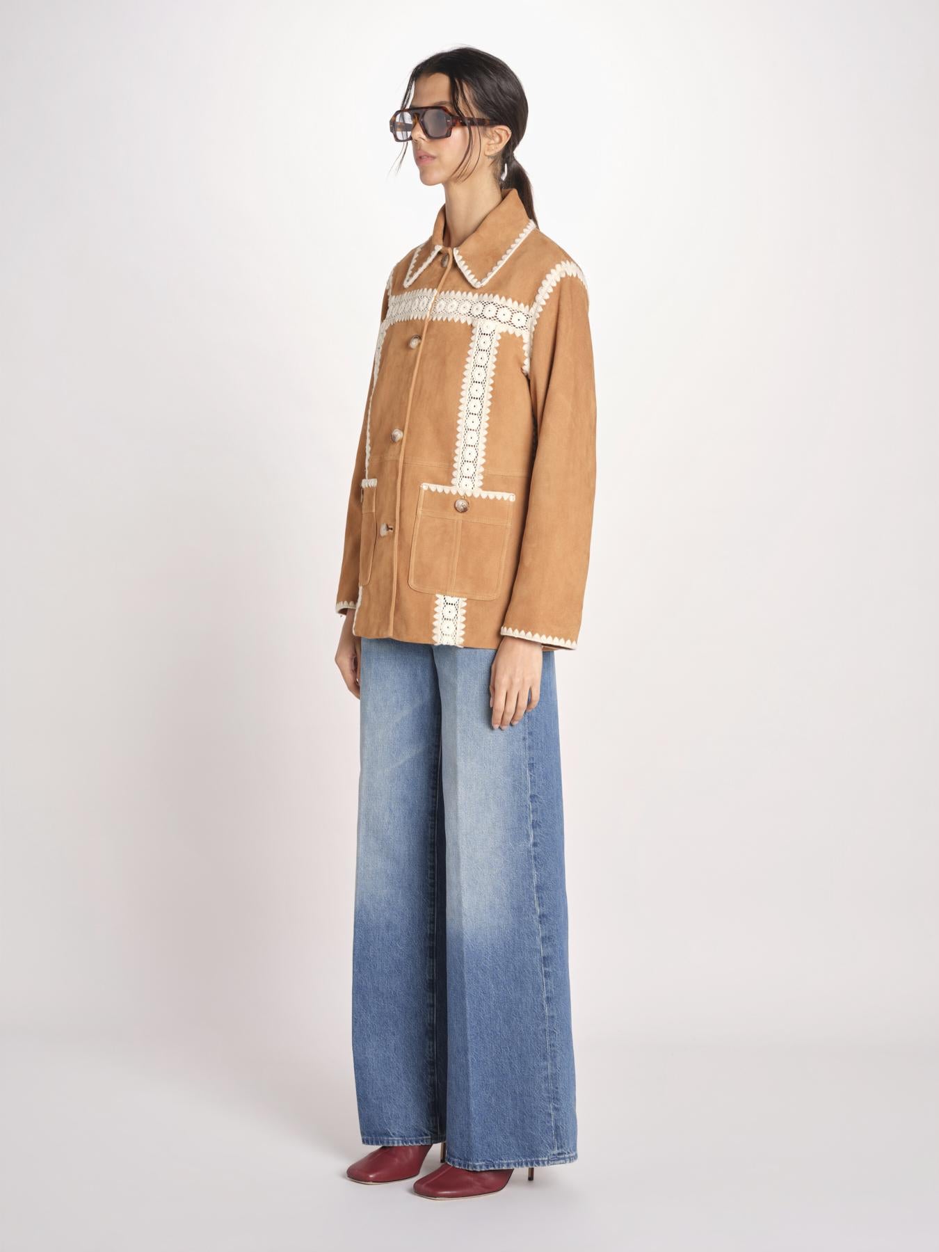 giacca in camoscio IRENA 032 CAMEL sea ny 