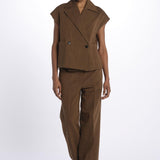 Gilet lino 4184 25784 690 pomandère 