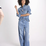 camicia texana in denim NTEX KT001 D450 fortela 