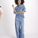 camicia texana in denim NTEX KT001 D450 fortela 