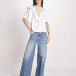 camicia con pizzo in volant DOLLY TEE DOLLY1TEE WHITE antik batik 