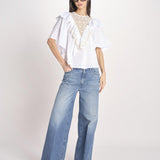 camicia con pizzo in volant DOLLY TEE DOLLY1TEE WHITE antik batik 