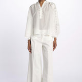 Camicia polo pizzo nervature NIPOA BLANC001 vanessa bruno 
