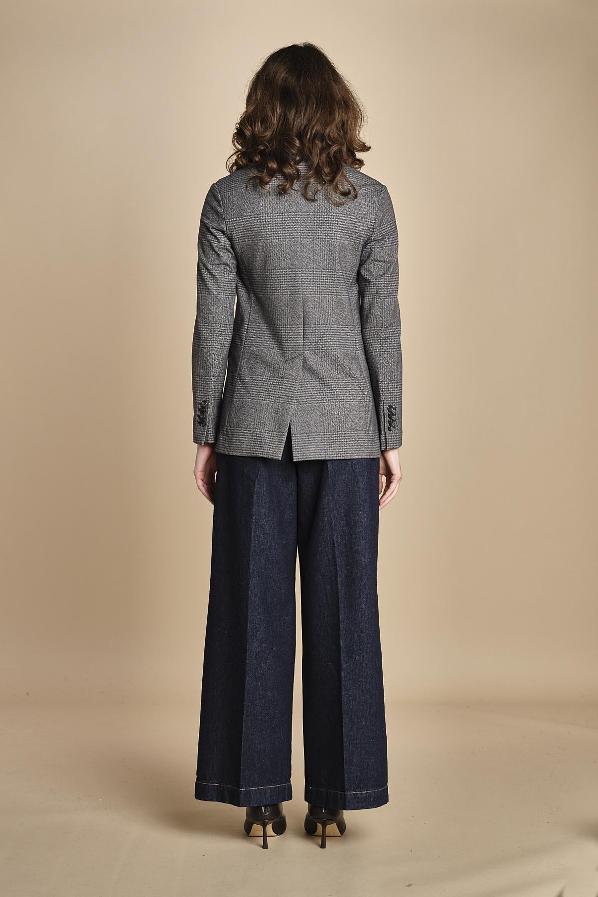 blazer doppiopetto in jersey galles 3679 NERO circolo 1901 