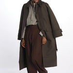 Trench lungo con cintura INNIS1562 MOSSBLACK studio nicholson 