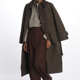 Trench lungo con cintura INNIS1562 MOSSBLACK studio nicholson 