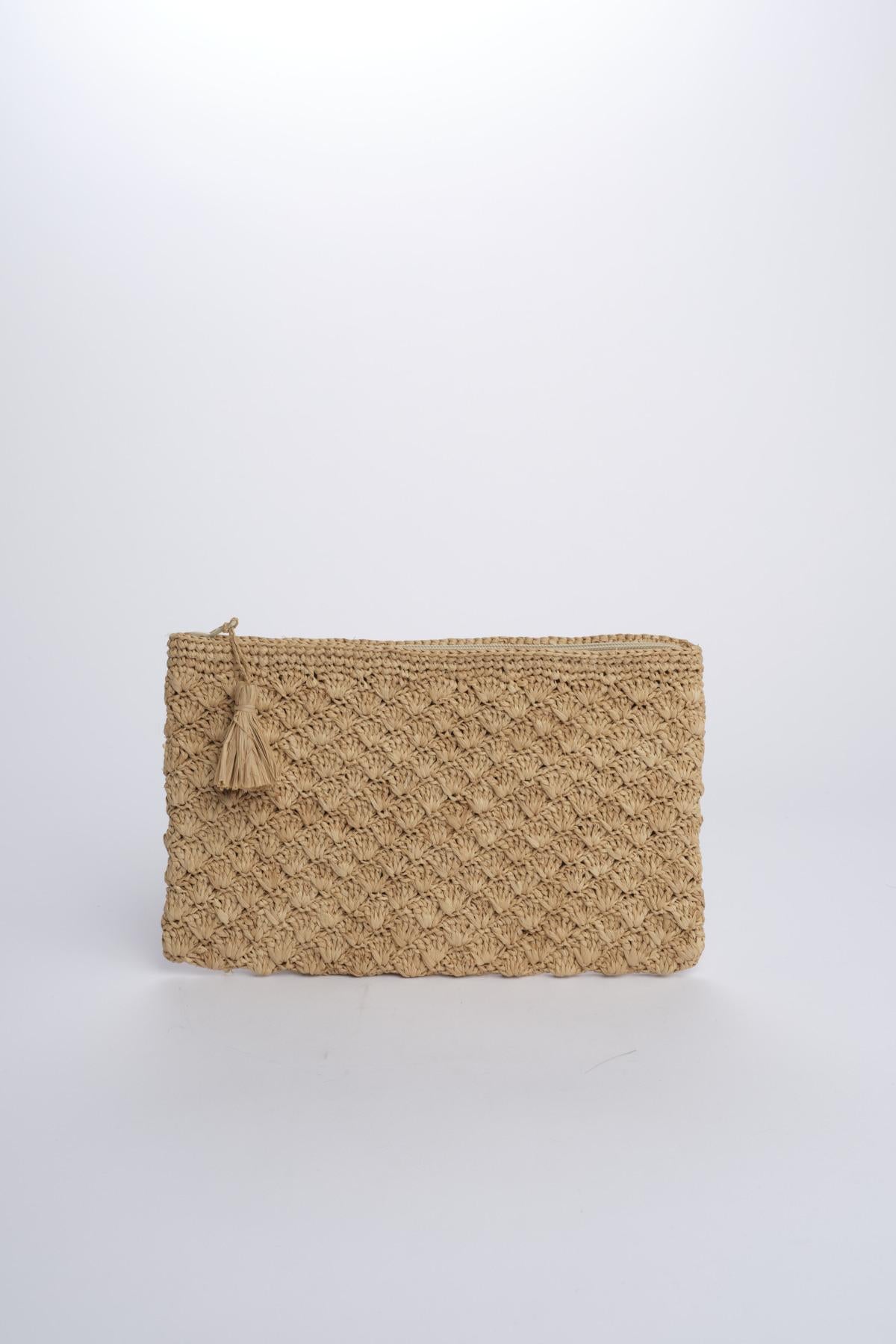 LOKI pochette in rafia 01BG456 ECRU bagatelle france 