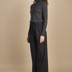 pantalone gessato 15P008CO191 P092 GREY ines de la fressange 