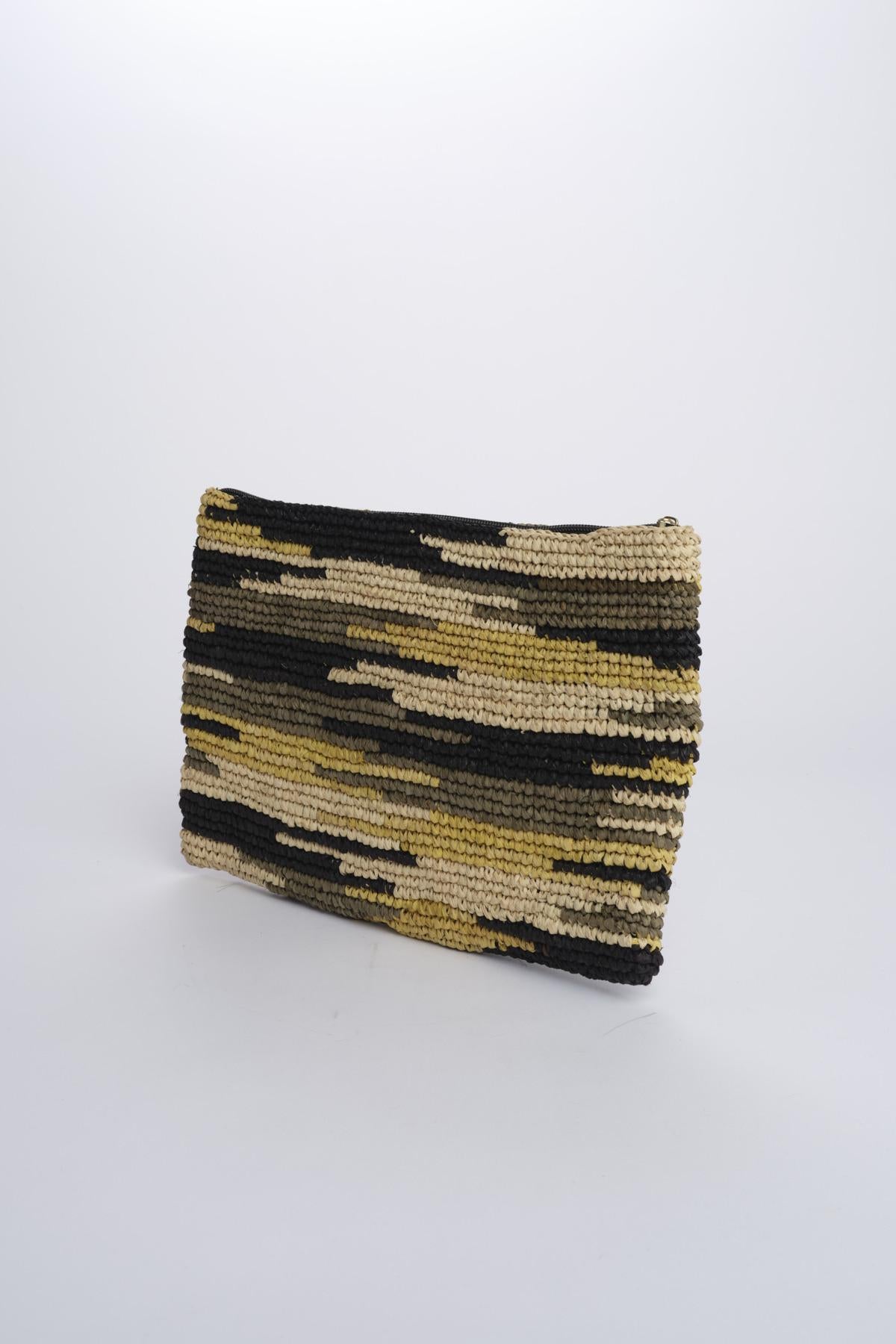 MARILIA pochette  raphia MARILIA NERA camalya 