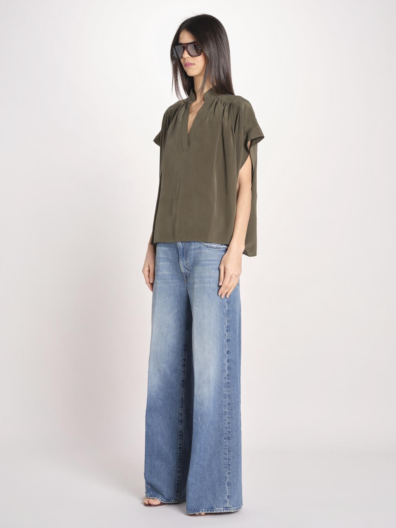 camicia over in seta CORY 4HVA77-V09005 KAKI vanessa bruno 