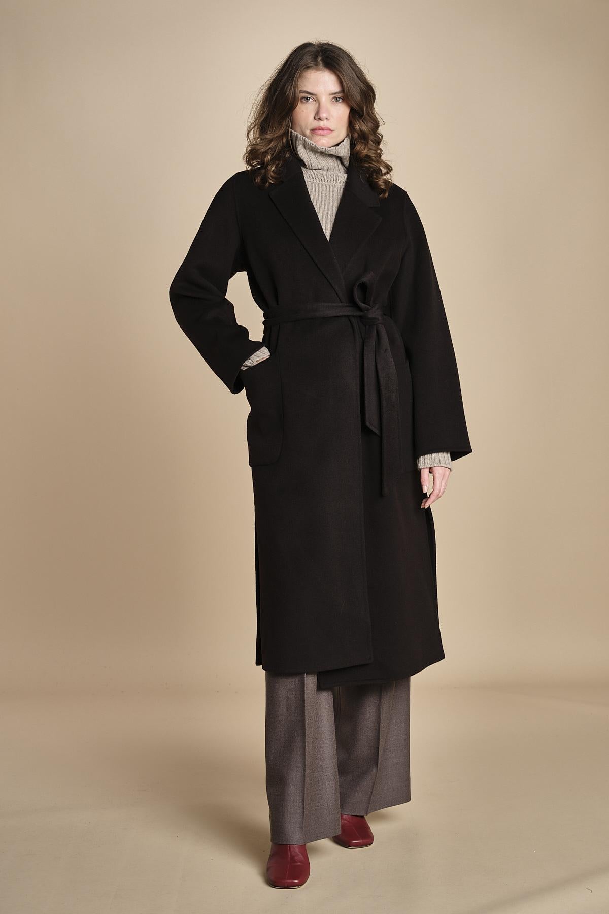 cappotto vestaglia double CELIA IO111046 BR291 ivy oak 