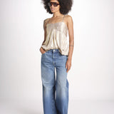 top spalline sottili arricciato sul seno WWCR01307 GOLD 700 zadig & voltaire 