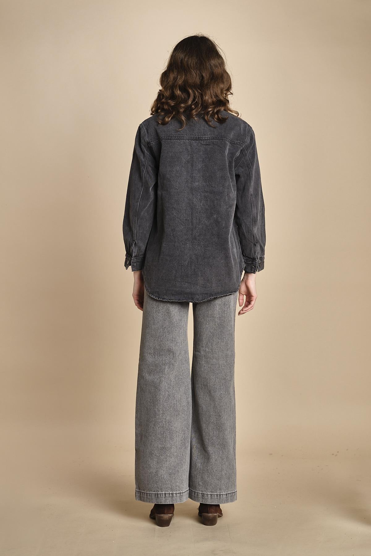 camicia in denim SOFIA CARBON fam 