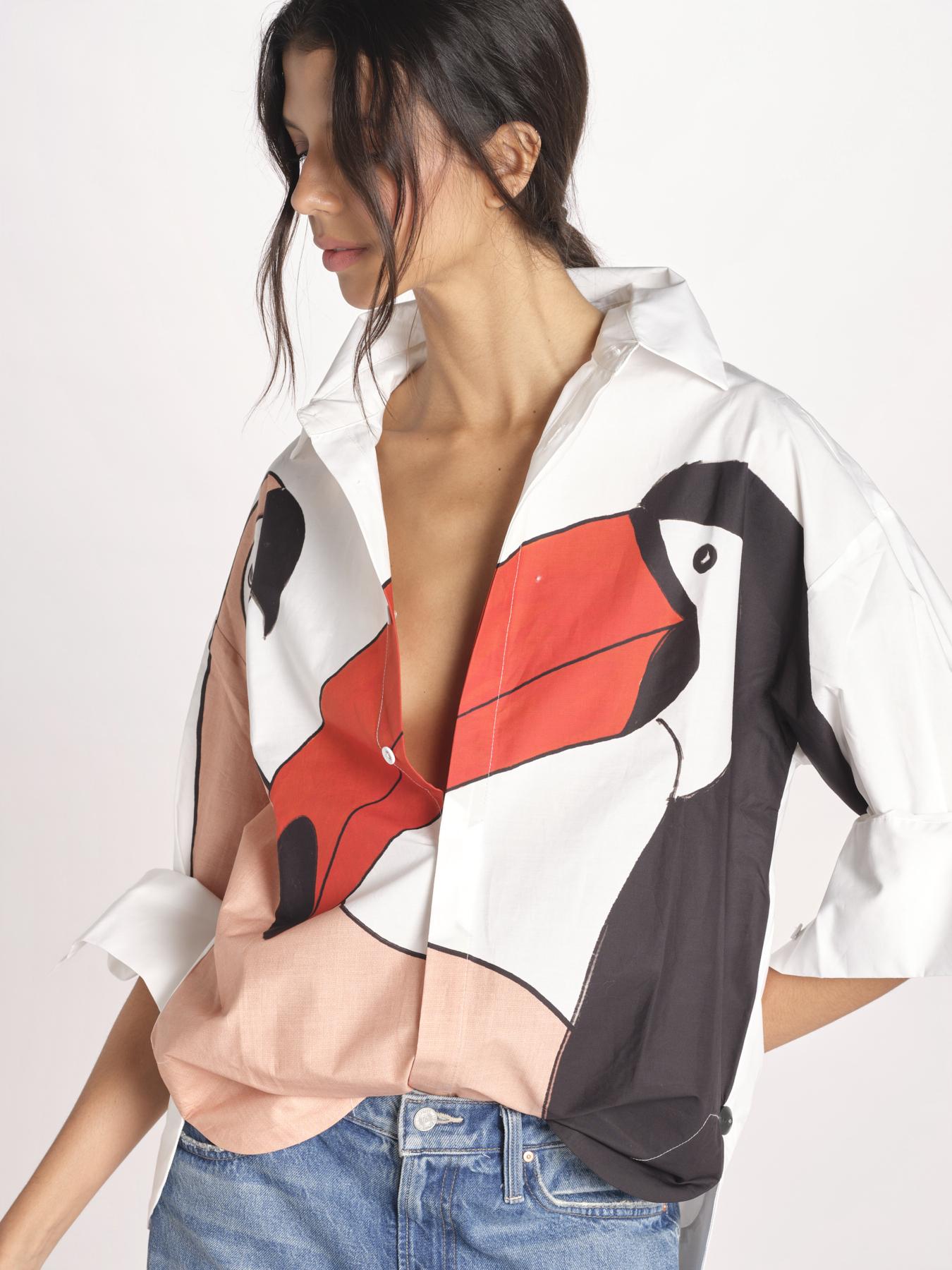 camicia con tucano GRAPHIC BIRDS 348572 BLUSH farm rio 