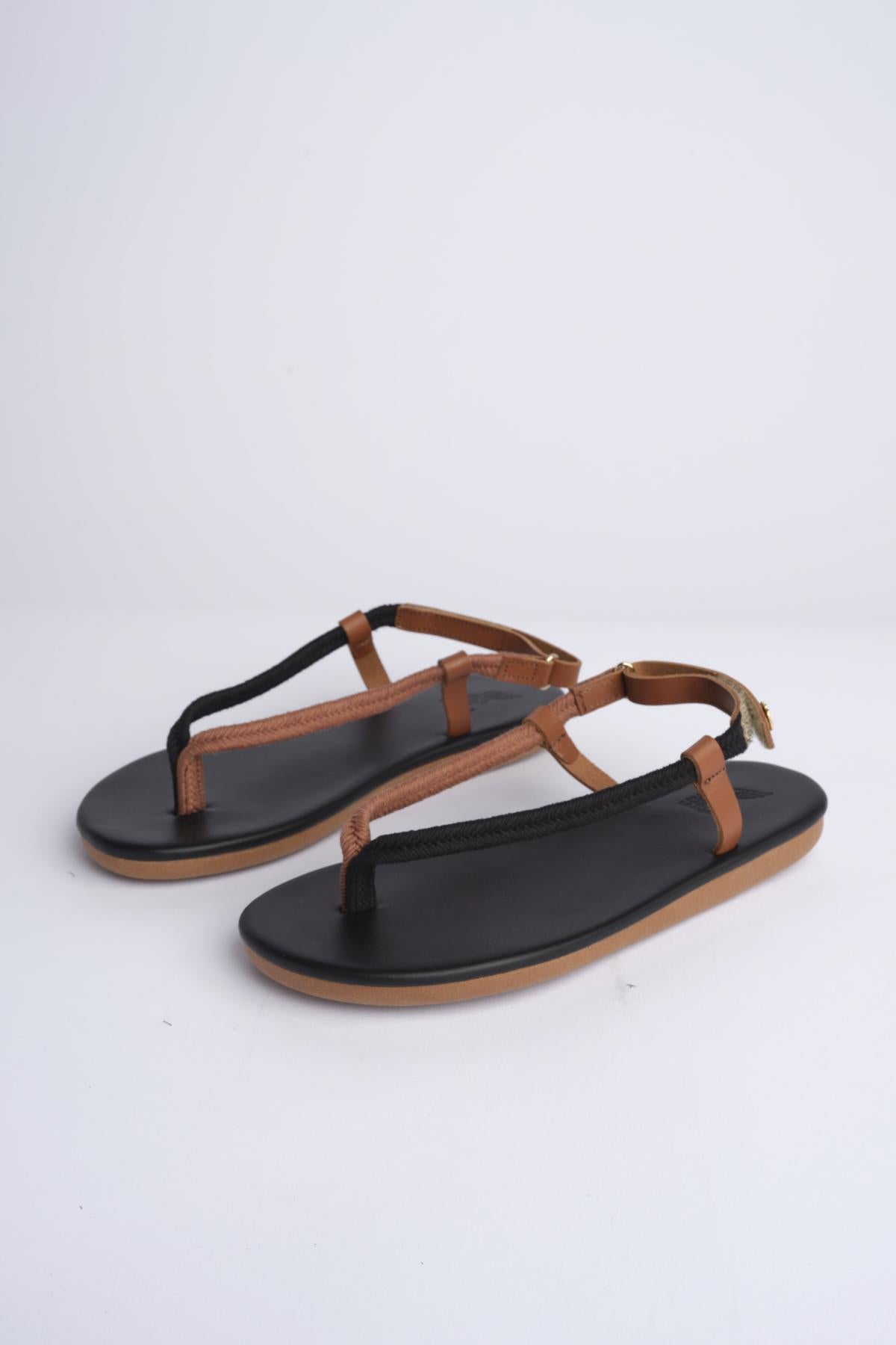Sandalo Infradito ZOI bicolore ZOI BLACK TAN ancient greek 