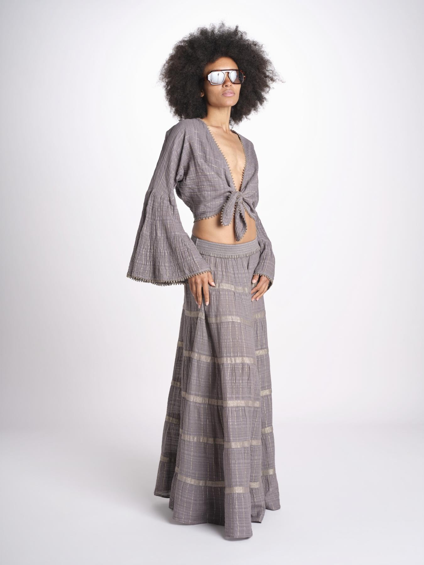gonna lunga in lurex gessato SERENA STONE christianzen 