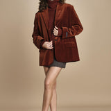 blazer velluto liscio GARCIA TERRACOTTA herskind 