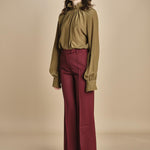 pantalone diritto con nervature in gabardina OTTAVIA 67339 164 quelledue 