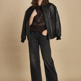 t-shirt con scritta e strass. JWTS02845 DARK CHOCOLATE 213 zadig & voltaire 