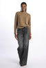 British buttoned crew neck
